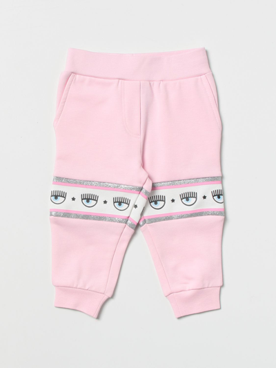Shop Chiara Ferragni Pants  Kids Color Pink