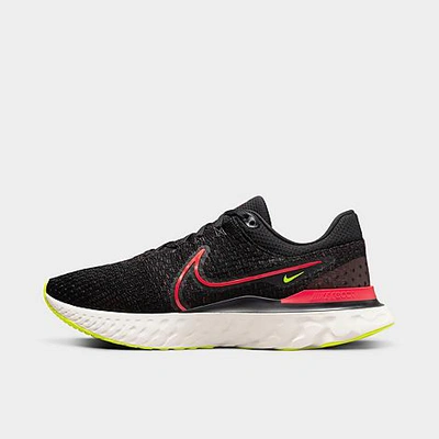 Shop Nike Men's React Infinity 3 Running Shoes In Black/team Red/volt/siren Red
