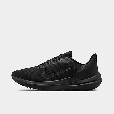 Shop Nike Men's Air Winflo 9 Running Shoes In Black/dark Smoke Grey