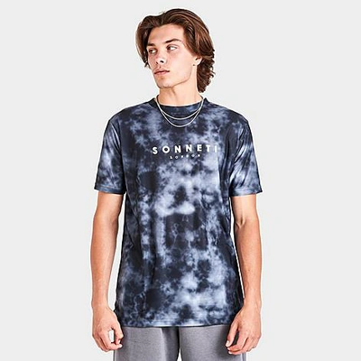 Sonneti Men's Tie-dye All-over Print Short-sleeve T-shirt In Navy | ModeSens