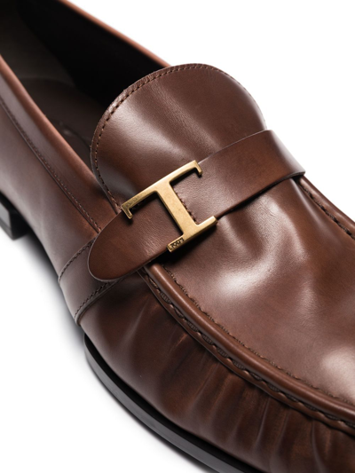Tod's Timeless Loafers In Leather Brown In Braun