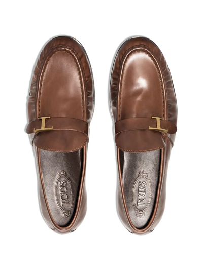 Tod's Timeless Loafers In Leather Brown In Braun