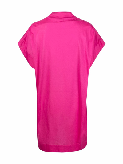 Shop Eres Reneé V-neck Cotton Mini Dress In Pink