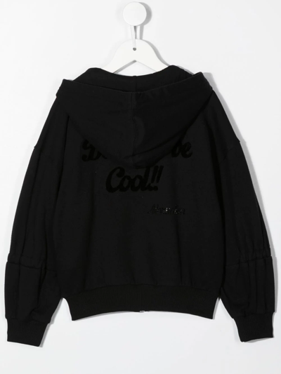 Monnalisa Logo Patch Hoodie In Black