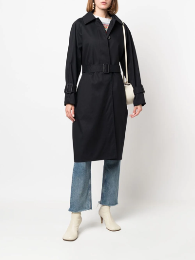 Shop Mackintosh Maili Raintec Cotton Coat In Black