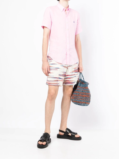 Polo Ralph Lauren Polo Pony Linen Shirt In Pink