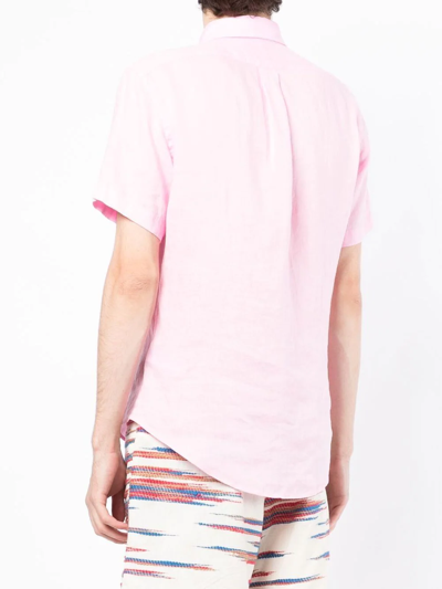 Polo Ralph Lauren Polo Pony Linen Shirt In Pink