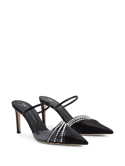 Shop Giuseppe Zanotti Audrine Satin Pumps In Black