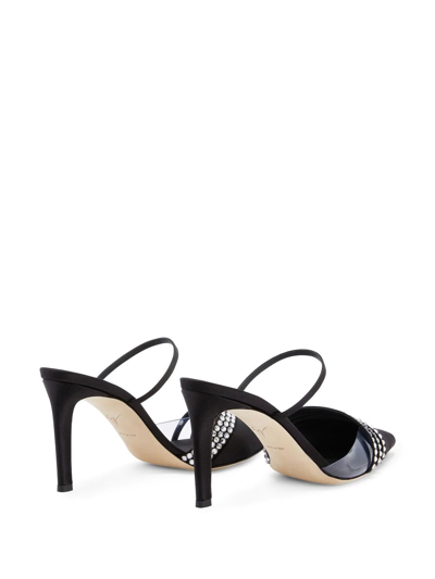 Shop Giuseppe Zanotti Audrine Satin Pumps In Black