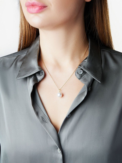 Yoko London 18kt Yellow Gold Classic 11mm South Sea Pearl Pendant Necklace In Gold