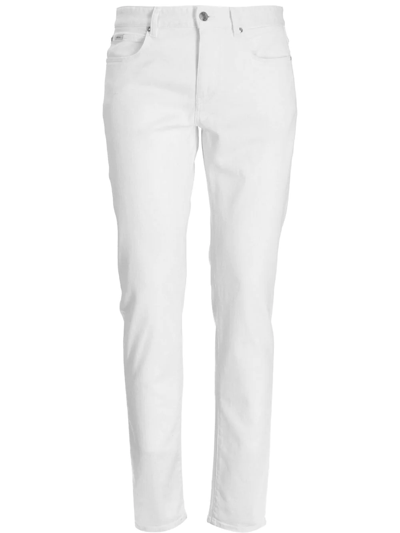 Shop Zegna Mid-rise Slim-fit Jeans In Weiss