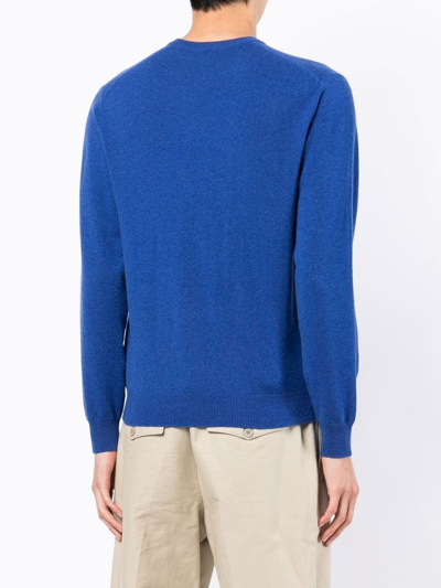 Shop N•peal V-neck Knit Jumper In Blue