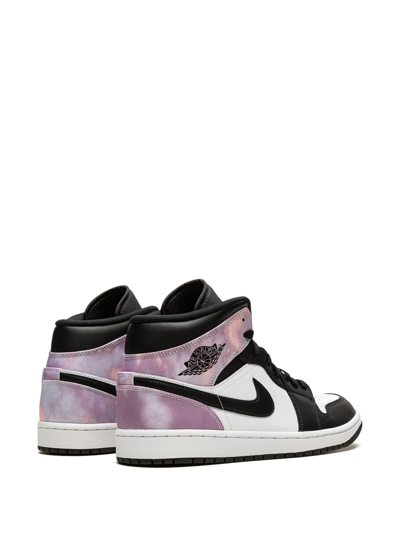 Shop Jordan Air  1 Mid Se "tie-dye" Sneakers In Weiss