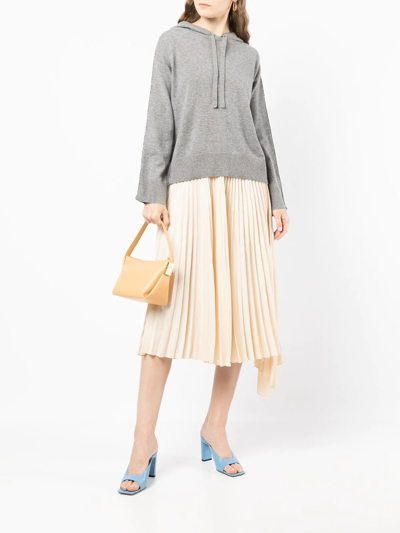 N•peal Drawstring Hooded Jumper In Grey