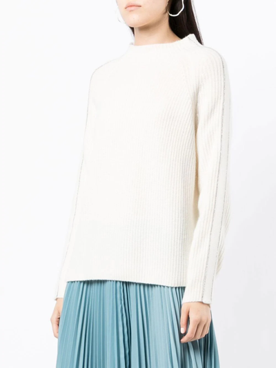 Shop N•peal Organic-cashmere Knit Jumper In White