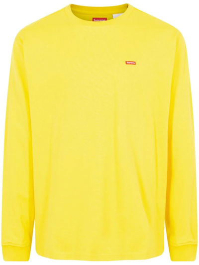 Supreme Small Box Logo Long sleeve T shirt In Yellow ModeSens