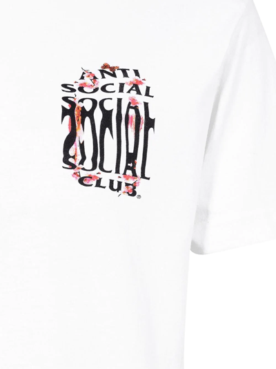 Shop Anti Social Social Club Mind Melt "members Only" Crew Neck T-shirt In White