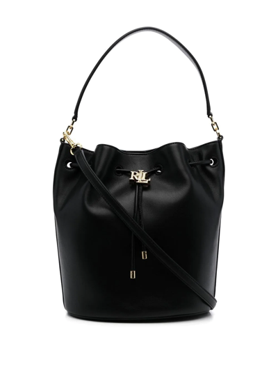 Shop Lauren Ralph Lauren Andie Satchel Bag In Black