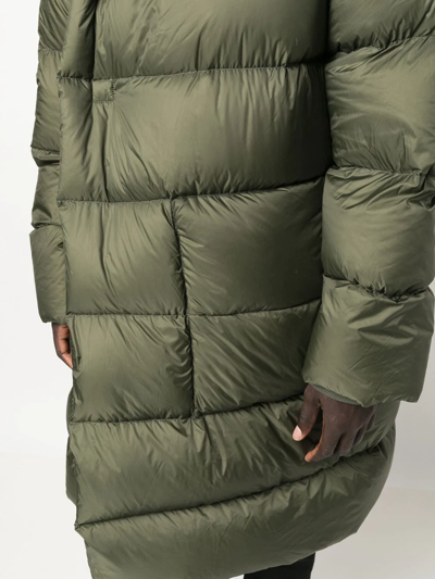Shop Rick Owens Feather-down Padded Coat In Green