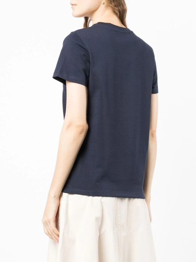 Shop Apc Denise Logo-print T-shirt In Blue