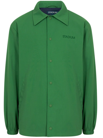 Shop Stadium Goods Embroidered-logo "evergreen" Coaches Jacket In Green