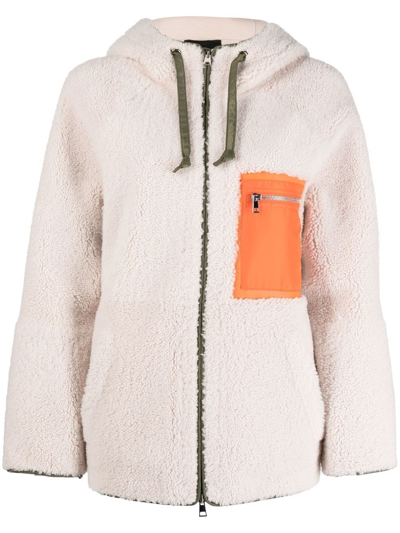 Shop Blancha Merino-wool Zip-up Jacket In Nude