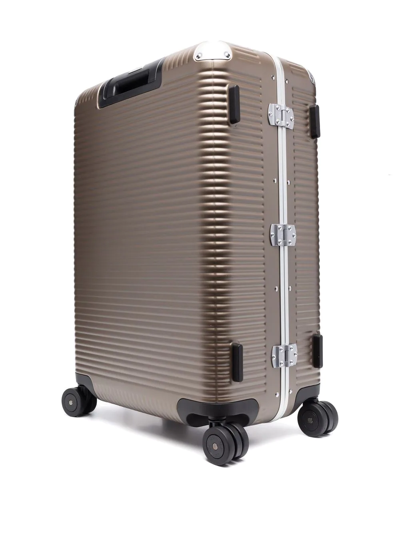 Shop Fpm Milano Bank Light 68 Check-in Suitcase In Braun