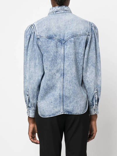 Shop Isabel Marant Étoile Cotton-lyocell Denim Jacket In Blue