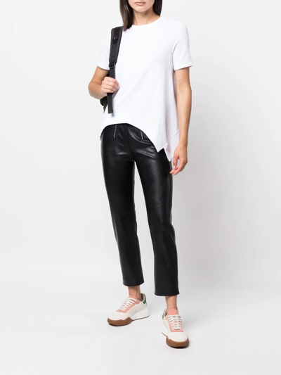 Stella Mccartney Waterfall-hem T-shirt In Weiss