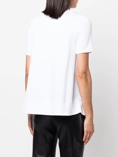 Stella Mccartney Waterfall-hem T-shirt In Weiss
