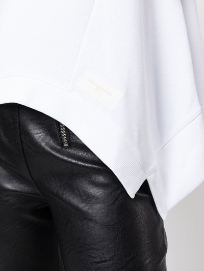 Stella Mccartney Waterfall-hem T-shirt In Weiss