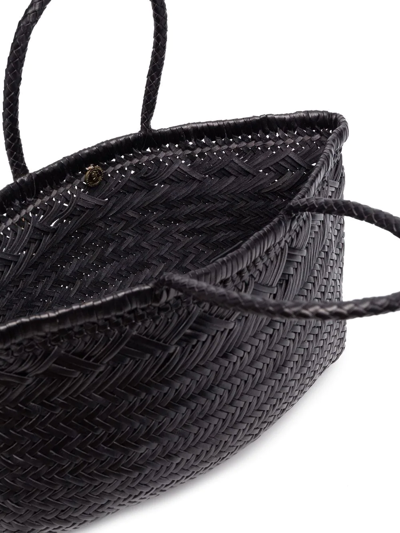 Shop Dragon Diffusion Interwoven Leather Tote Bag In Schwarz
