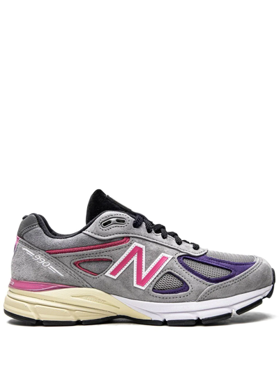 Shop New Balance X Kith X United Arrows And Sons 990v4 Sneakers In Grey