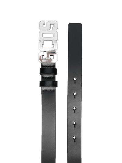 Shop Gcds Logo-plaque Belt In Schwarz