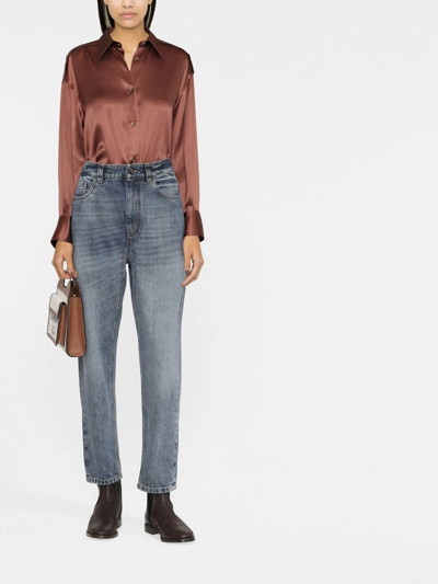 Brunello Cucinelli Monili Chain Detail Shirt In Brown