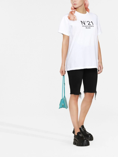 Shop N°21 Logo-print Short-sleeve T-shirt In Weiss