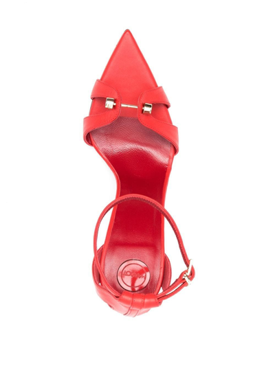 Hardot 100mm Bar-detail Sandals In Red