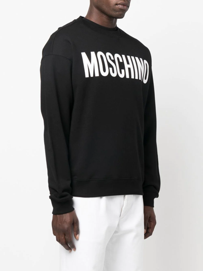 Shop Moschino Logo-print Sweatshirt In Schwarz