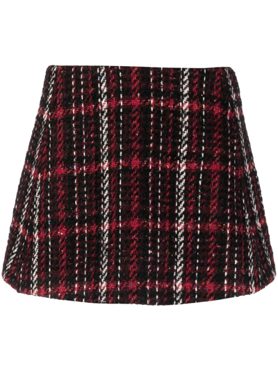 Shop Marni A-line Tweed Miniskirt In Rot