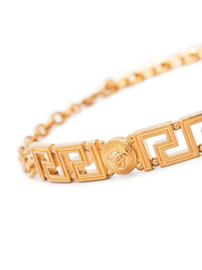 Shop Versace Medusa Plaque Brass Choker In Gold