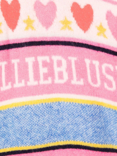Shop Billieblush Logo-knit Heart Jumper In Weiss