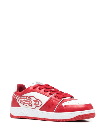 Enterprise Japan Rocket 3d Low-top Leather Sneakers In Rot