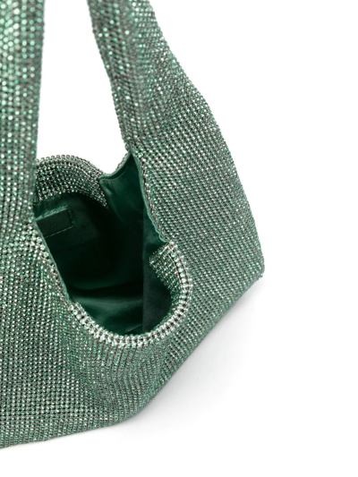 Shop Kara Erinite Crystal-embellished Shoulder Bag In Grün