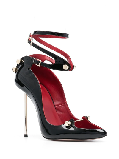 Hardot Harlot Leather Pumps In Schwarz