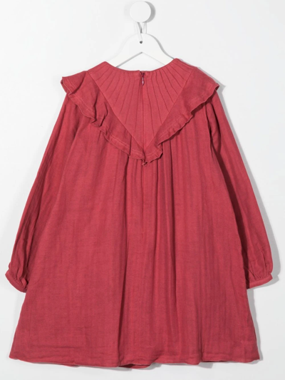 Shop Chloé Ceremony Long-sleeve Dress In Pink