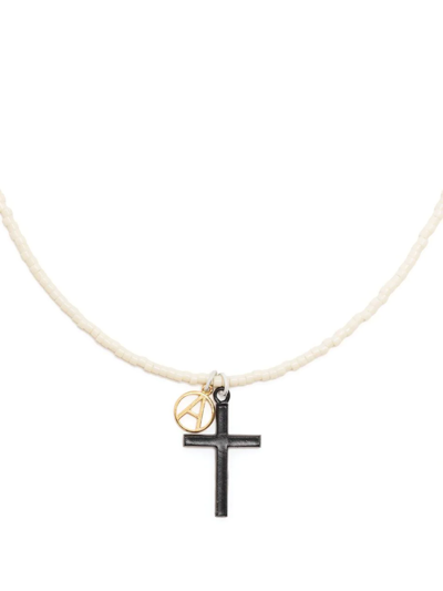 Shop Undercover Cross Charm Necklace In Neutrals
