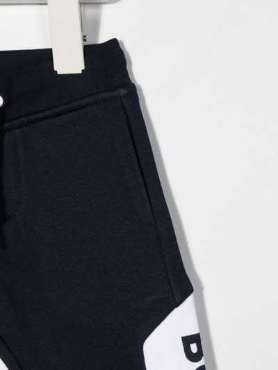 Shop Bosswear Logo-print Drawstring Track Pants In Blue