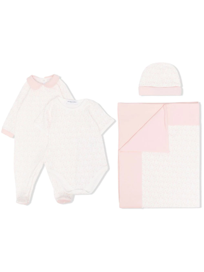 Shop Golden Goose Star-print Babygrow Set In Pink