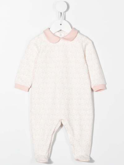 Shop Golden Goose Star-print Babygrow Set In Pink