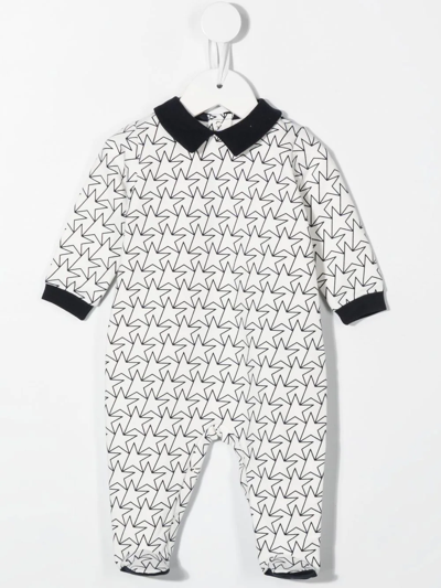 Shop Golden Goose Star-print Babygrow Set In White